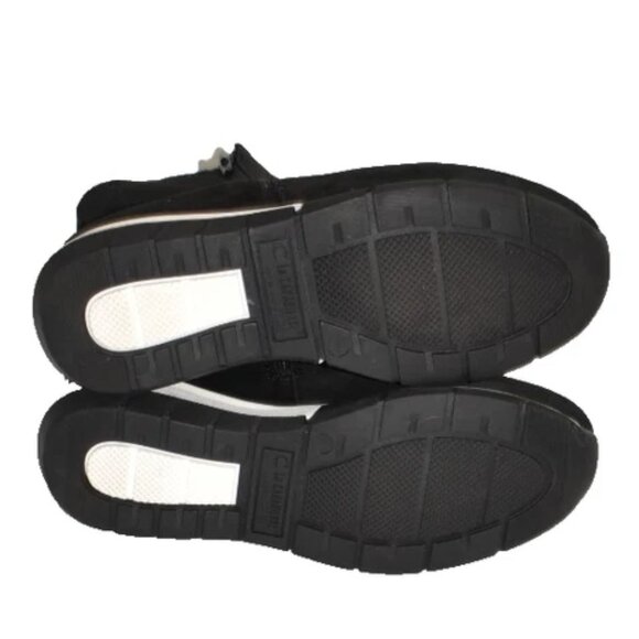 New! La Canadienne Nikola Suede Shearling Sneaker Booties  New! La Canadienne Nikola Suede Shearling Sneaker Booties Black Size 7 DD515